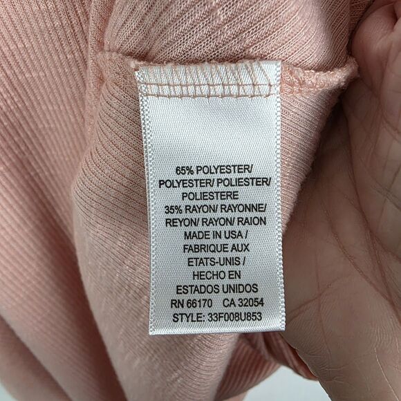 Free People Tank Top Pink Sleeveless Ribbed Racerback Size Large Casual Normcore - Picture 4 of 6